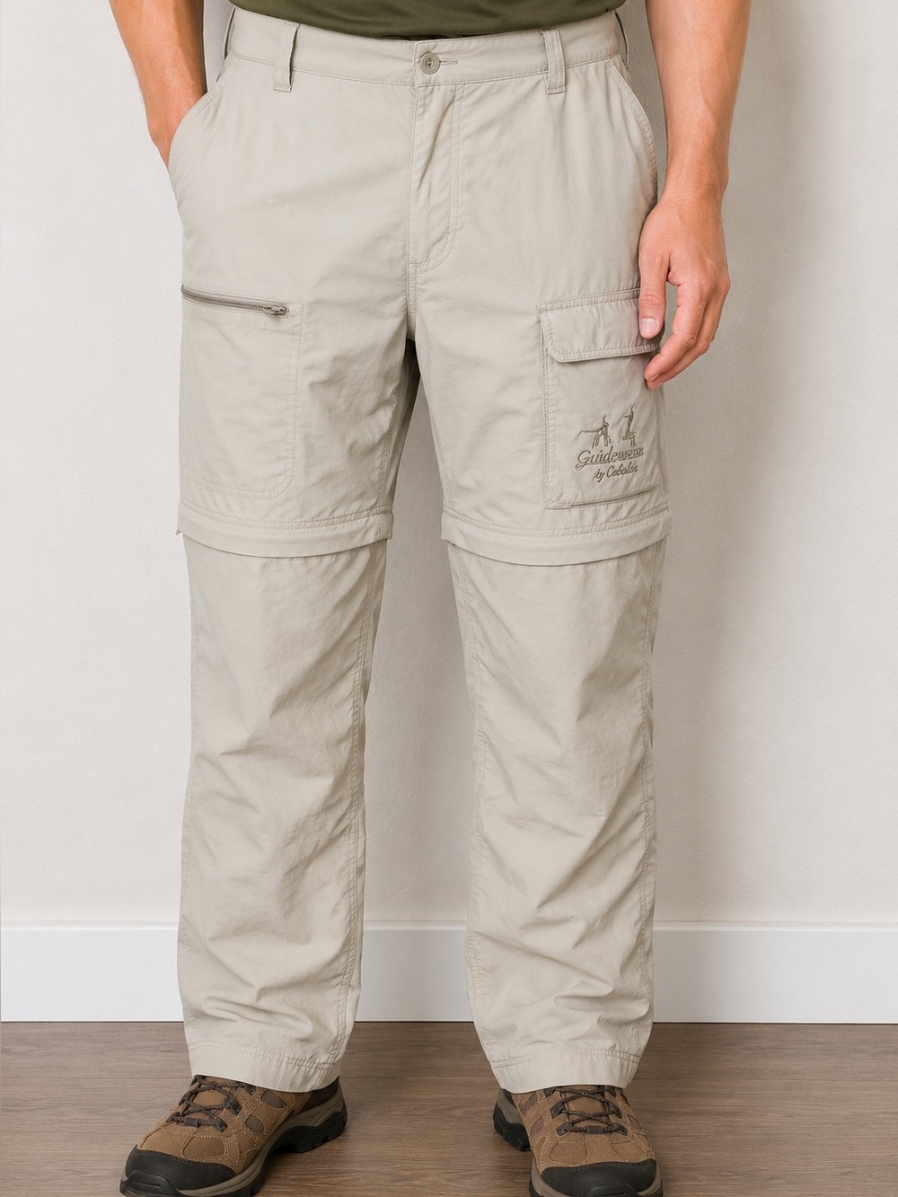 Cabela’s Guidewear Zip-Off Convertible Cargo Pants 36x31 Nylon Fishing Hiking